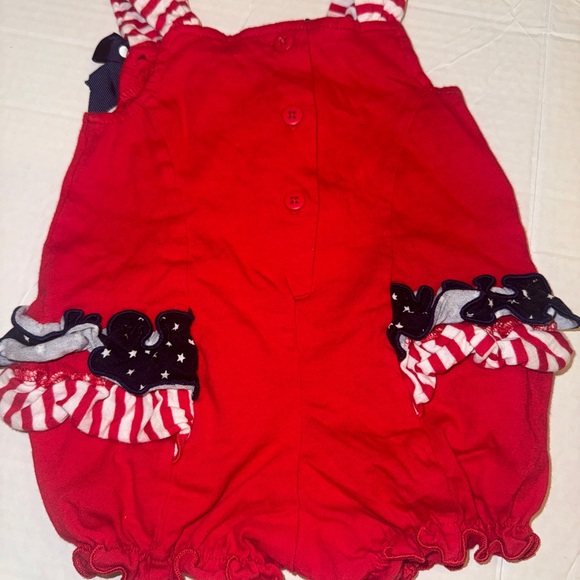 Girls Patriotic Bubble Romper Good Lad Size 6 Months Memorial Day 4th Of July - Picture 2 of 3